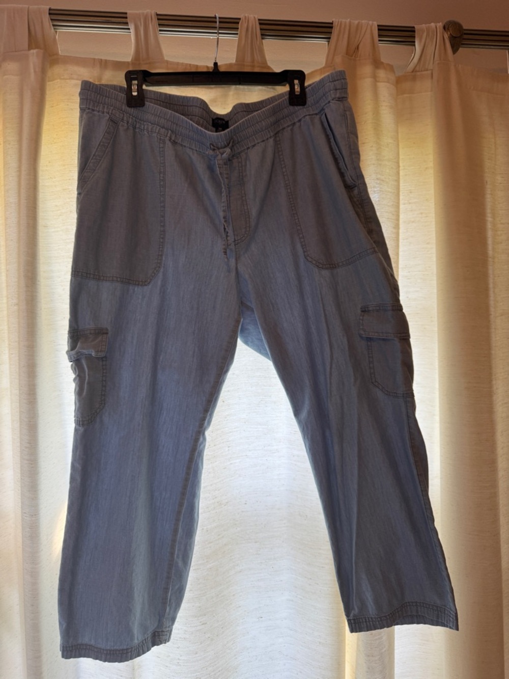J. Crew Light Blue Cargo Drawstring Pants